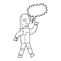 speech bubble cartoon robot