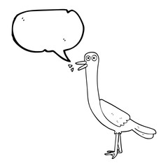 speech bubble cartoon bird
