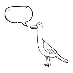 speech bubble cartoon bird