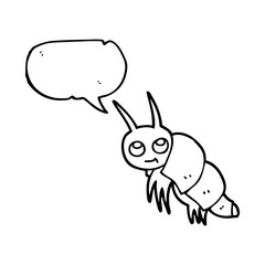speech bubble cartoon little bug