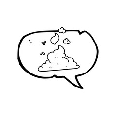 speech bubble cartoon steaming pile of poop