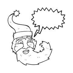 speech bubble cartoon santa claus laughing