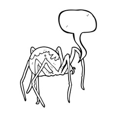 speech bubble cartoon creepy spider