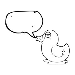 speech bubble cartoon rubber duck