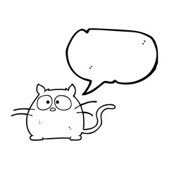 speech bubble cartoon cat