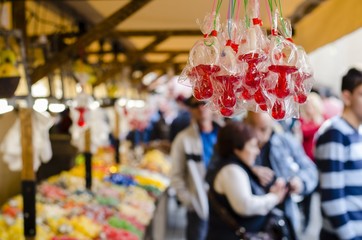 Naklejka premium Assortment sweet market