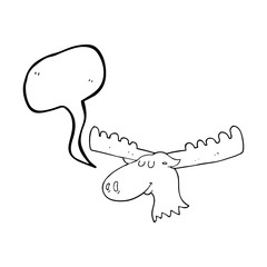 speech bubble cartoon moose