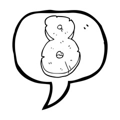 speech bubble cartoon stone number eight