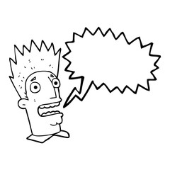 speech bubble cartoon shocked man