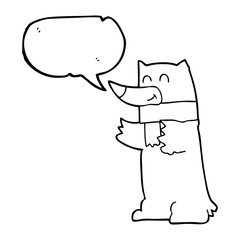 speech bubble cartoon bear
