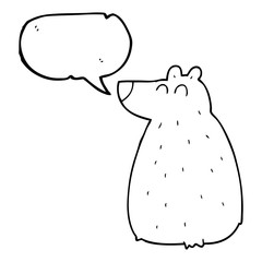 speech bubble cartoon bear