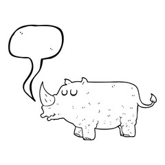speech bubble cartoon rhino