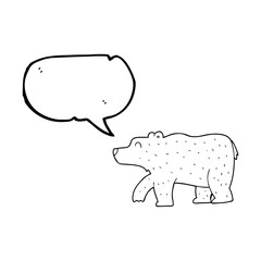 speech bubble cartoon bear