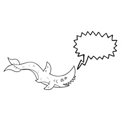 speech bubble cartoon shark