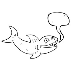 speech bubble cartoon shark