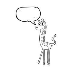speech bubble cartoon giraffe