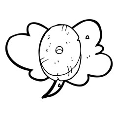 speech bubble cartoon stone number zero