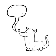 speech bubble cartoon little dog