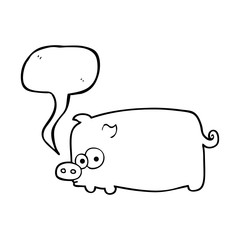 speech bubble cartoon pig