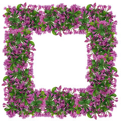 Easter frame from  pink bells flowers