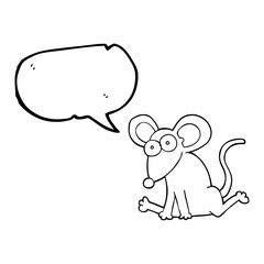 speech bubble cartoon mouse
