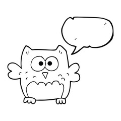 speech bubble cartoon owl