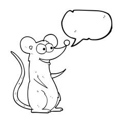 speech bubble cartoon happy mouse