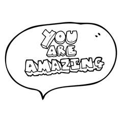 speech bubble cartoon you are amazing text