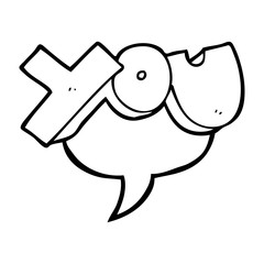 speech bubble cartoon you symbol