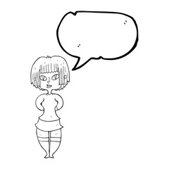 speech bubble cartoon happy woman