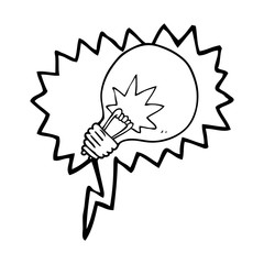 speech bubble cartoon light bulb