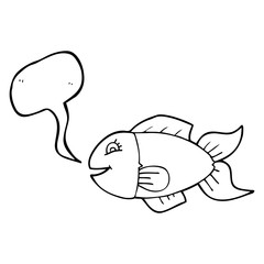 speech bubble cartoon fish