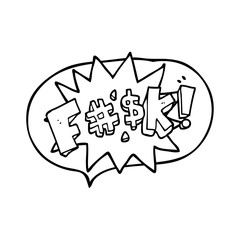 speech bubble cartoon swearword
