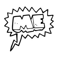 speech bubble cartoon ME symbol