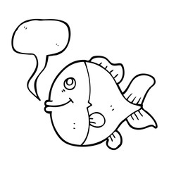 speech bubble cartoon fish