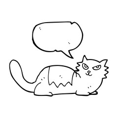 speech bubble cartoon cat