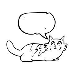 speech bubble cartoon cat