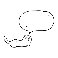 speech bubble cartoon cat