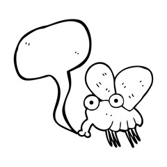 speech bubble cartoon fly