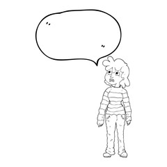 speech bubble cartoon teenager
