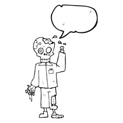 speech bubble cartoon zombie