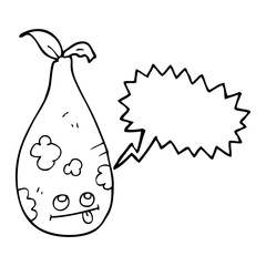 speech bubble cartoon pear