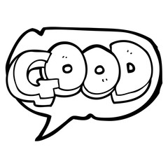 speech bubble cartoon Good symbol