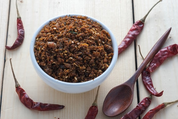 chili paste thai food ,made from grilled fish