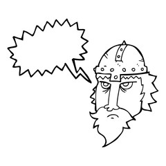 speech bubble cartoon viking warrior