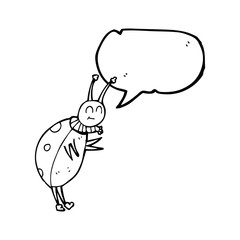 speech bubble cartoon ladybug