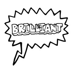 brilliant speech bubble cartoon word
