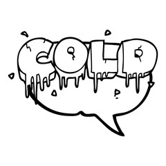 speech bubble cartoon cold text symbol