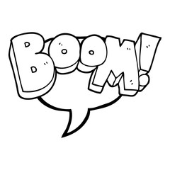 speech bubble cartoon boom