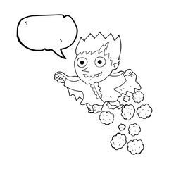 speech bubble cartoon vampire